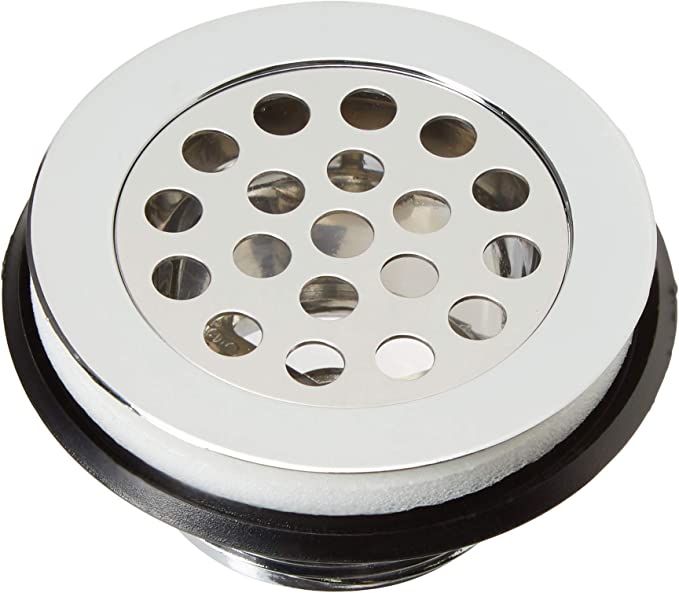 Sink Strainer; Fits 1-1/2 Inch Drain Outlet; Flat; Single