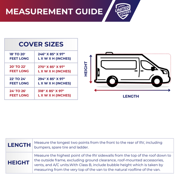 RV Cover for Class B RV