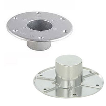 Heng's Industries  Table Leg Base Recessed Round; Flush Mount 6 Mounting Holes