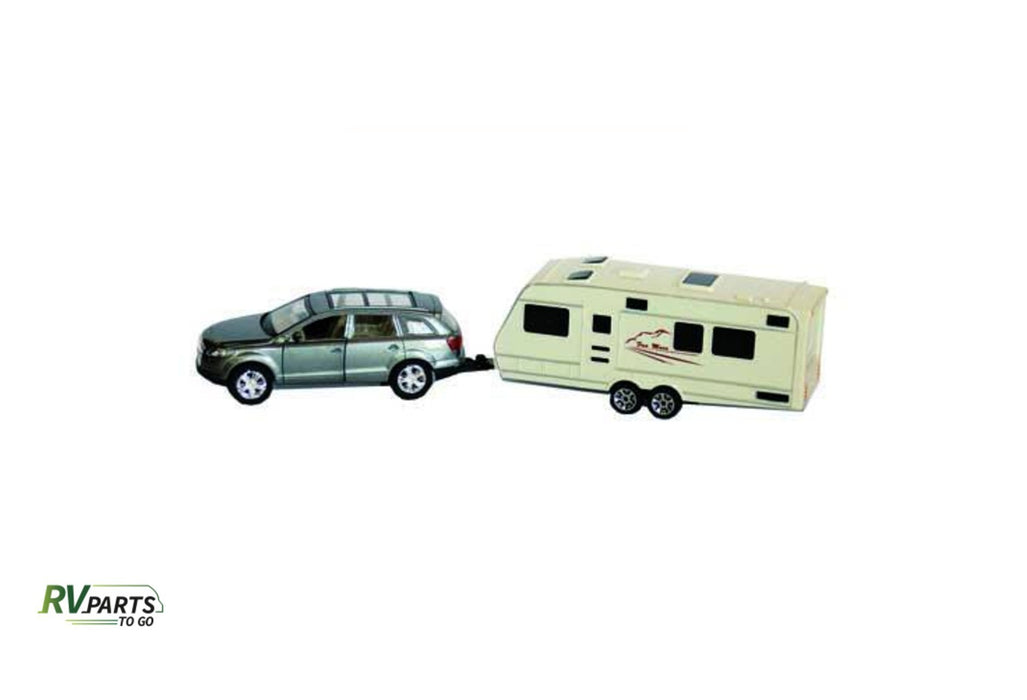 Die Cast Metal And Plastic SUV And Trailer Action Toy