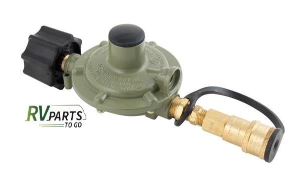 Propane Regulator; Black QCC Inlet x Female Quick Disconnect Single Stage; W/O HOSE