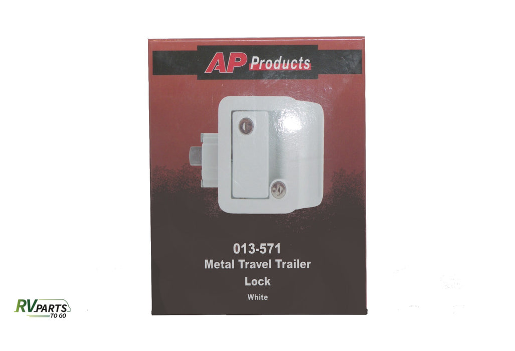 AP PRODUCTS METAL TRAVEL TRAILER LOCK WHITE 20-0032