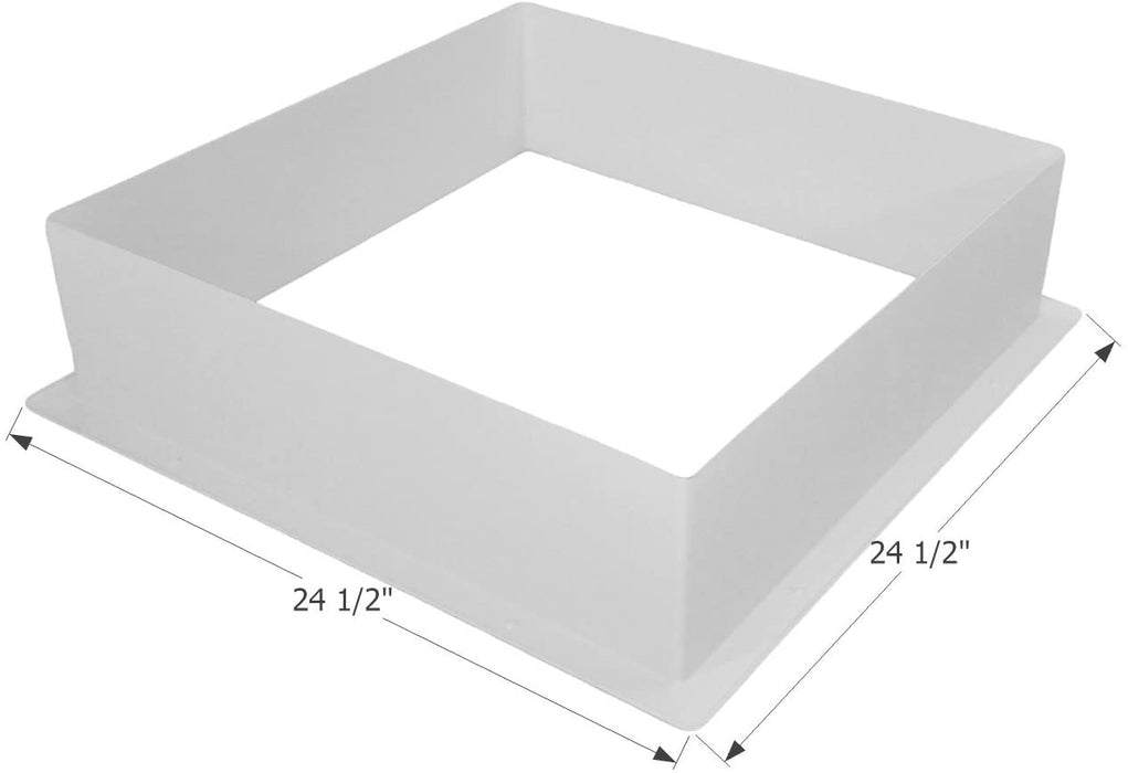 Skylight Trim Ring; Square; 22 Inch Length x 22 Inch Width Opening