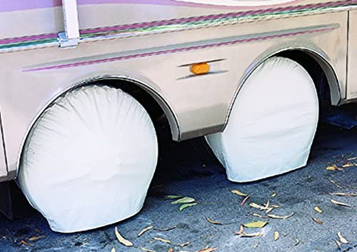 Tire Cover; Single Tire Cover; Fits 18 Inch To 22 Inch Diameter Tires Polar White Set Of 2