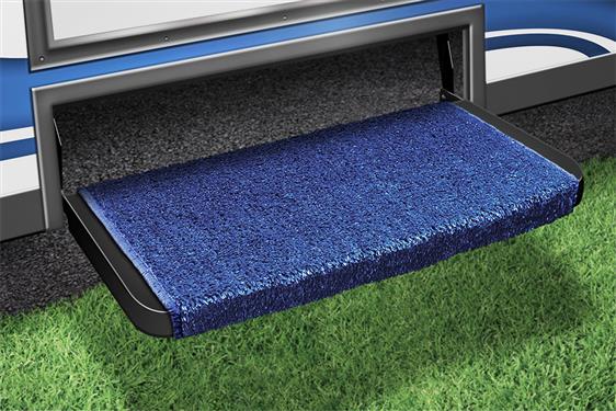 Prestofit  Entry Step Rug Wraparound ® Plus Wrap Around Hook And Spring 20 Inch Width Imperial Blue Outdoor Turf With Marine Backing With Shrink-wrap And Sleeve Single