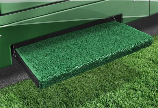 Prestofit Entry Step Rug Jumbo Wraparound  Plus Wrap Around Hook And Spring 23 Inch Width Green Outdoor Turf With Marine Backing With Shrink-wrap And Sleeve Single