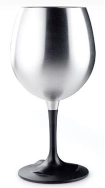 G S I Outdoors  Drinking Glass Glacier Stainless  Nesting Red Wine Glass 15.2 Ounce Stainless Steel