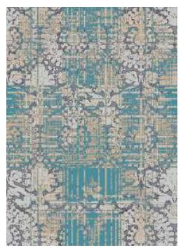 Crystal Art Gallery Carpet 2-1/2 Foot x 7 Foot Leilani Damask Sky Blue Washable And Nonslip