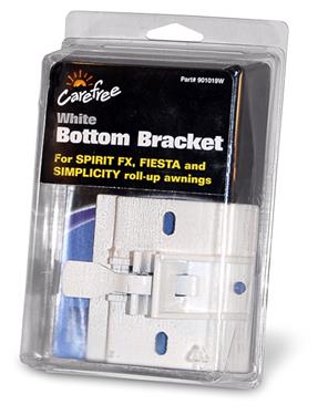 Carefree RV Awning Bracket Fits Front Or Rear Arm For Spirit/ Fiesta/ Simplicity/ Pioneer Awnings Bottom White Single