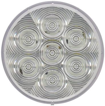 Peterson Mfg.  Backup Light - LED Clear 4 Inch Round 7 LED With Grommet And Plug