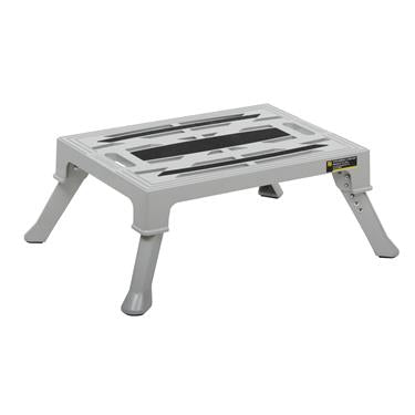 Stromberg Carlson  Entry Step Single Manual Folding Step 19 Inch Width x 14 Inch Depth With 8-1/8 Inch Rise 1000 Pound Capacity Non-Adjustable Die Cast Aluminum 3-1/8 Inch Collapsed Heigh