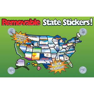 State Sticker INTERIOR ACCESSORIES RV State Stickers USA Removable