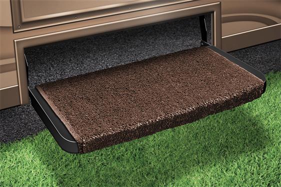 Prestofit  Entry Step Rug Wraparound ® Plus Wrap Around Hook And Spring 20 Inch Width Espresso Outdoor Turf With Marine Backing With Shrink-wrap And Sleeve Single