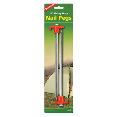 Coghlan's  Tent Peg T Stopper Style 10 Inch Length Steel Set Of 2