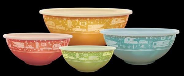Camp Casual Kitchen Bowl Nesting Storage Bowl Set Of 4 With Lids
