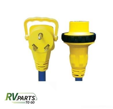 Power Cord Dogbone 30amp Twist Lock End to 30amp Male Plug End