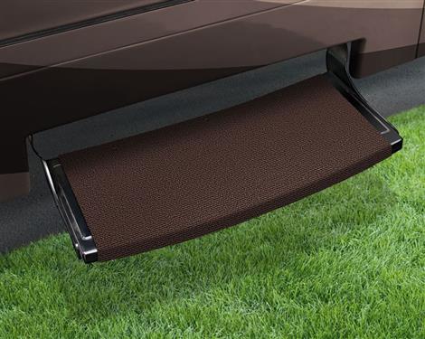 Prestofit  Entry Step Rug Outrigger  Radius XT Fits Curved RV Steps 22 Inch Width Chocolate Brown
