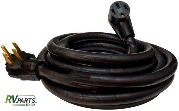 Power Supply Cord; 3 Prong; Single Outlet; 50 Amp; 10 Gauge; 3 Wire; 25 Foot Length