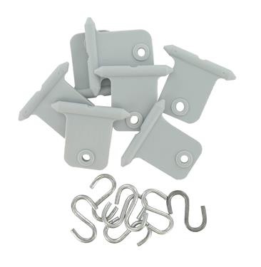 Valterra  Awning Hanger Use With Utility Roller Bar Set of 6 Gray With Hangers and S Hooks