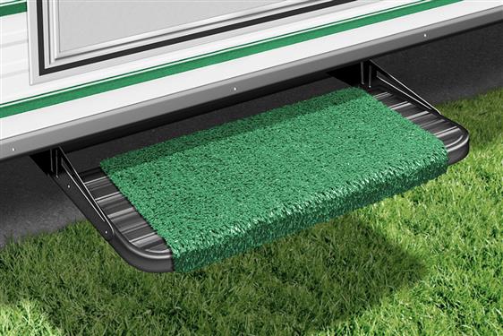 Prestofit  Entry Step Rug Wraparound  Wrap Around Hook And Spring 18 Inch Width Green Outdoor Turf With Marine Backing With Shrink-wrap And Sleeve Single