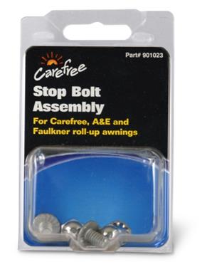 Carefree RV  Awning Stop Bolt Packaged Set Of 2 Bolts Nuts and Washers