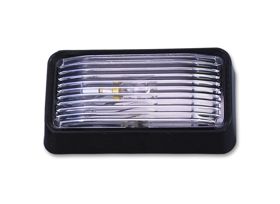 Porch Light 78 Series Incandescent Bulb 5-15/16 Inch x 3-1/2 Inch x 2 Inch Rectangular Clear Lens With Black Base