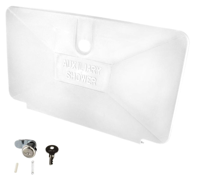 Phoenix Products 10-0152 Exterior Shower Door Replacement For Phoenix Exterior Shower Part Number 377 White Plastic With Lock With Blister Package