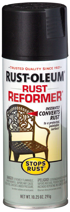 RUST-OLEUM 69-7123 Rust Converter Rust Reformer  Used To Convert Rust In To a Non-Rusting Surface Spray On Black 10.25 Ounce Spray Can Single