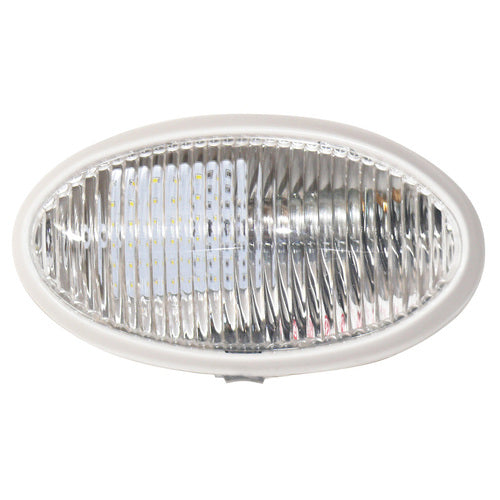 Valterra 72-6644 Porch Light Oval/ 6 Inch Length x 2 Inch Width x 3/5 Inch Thick Clear Without Switch