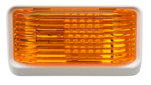 Valterra 72-6620 Porch Light Diamond Group 6 Inch Width x 3-1/2 Inch Height x 2 Inch Depth Amber Lens Surface Mount Without Switch
