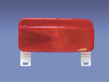 Creative Products 06-6281 Tail Light Assembly Command  Red Lens White Housing; Incandescent Bulb Single 12 Volt 8-5/8 Inch Length x 3-3/4 Inch Width x 2-1/8 Inch Height With License Plate Bracket