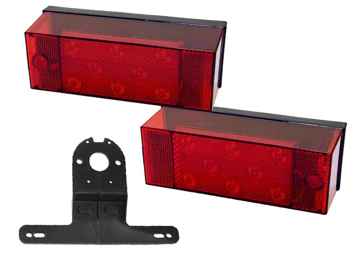 Peterson Mfg. 18-0386 Trailer Light Kit Tail Light LED Can Be Submerged In Water Rectangular With 856/856L Tail Light/ License Bracket And Mounting Hardware
