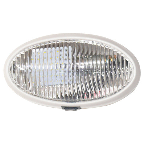 Valterra 72-6624 Porch Light Oval/ 6 Inch Length x 2 Inch Width x 3/5 Inch Thick Clear With On/Off Switch