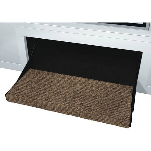 Prestofit  Entry Step Rug; Outrigger  Wrap Around Hook And Spring 23 Inch Width Walnut Brown Micro-Ribbed Textured Olefin Fiber With Shrink-wrap And Sleeve Single