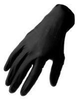 Gloves; Disposable; Medium; Nitrile; Black